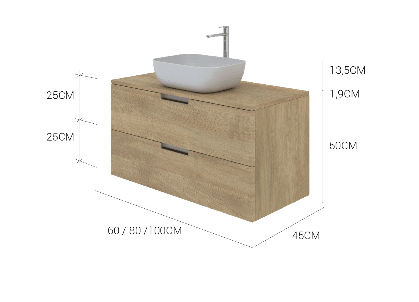 Mueble de lavabo suspendido - LAVANDERIA - ARTESI - de madera /  contemporáneo / con cajones