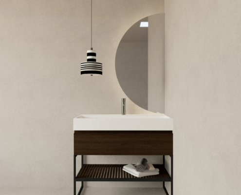 Mueble de baño Nic Design, lavabo rectangular de cerámica Elen 120 —  Singular
